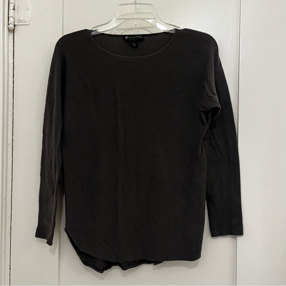 INC International Concepts Classic Black Long Sleeve Sweater - Size S - Picture 2 of 10